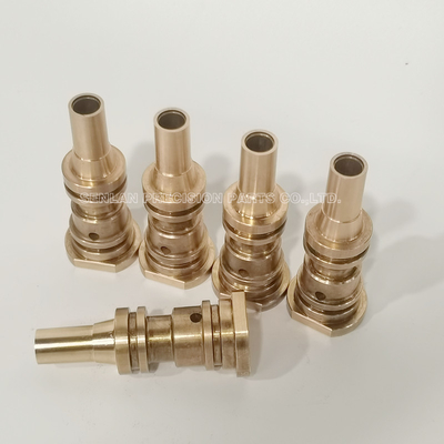 Kundengebundene Präzisions-Messingform zerteilt die Cnc-Drehbank-Teile, die Komponenten maschinell bearbeiten